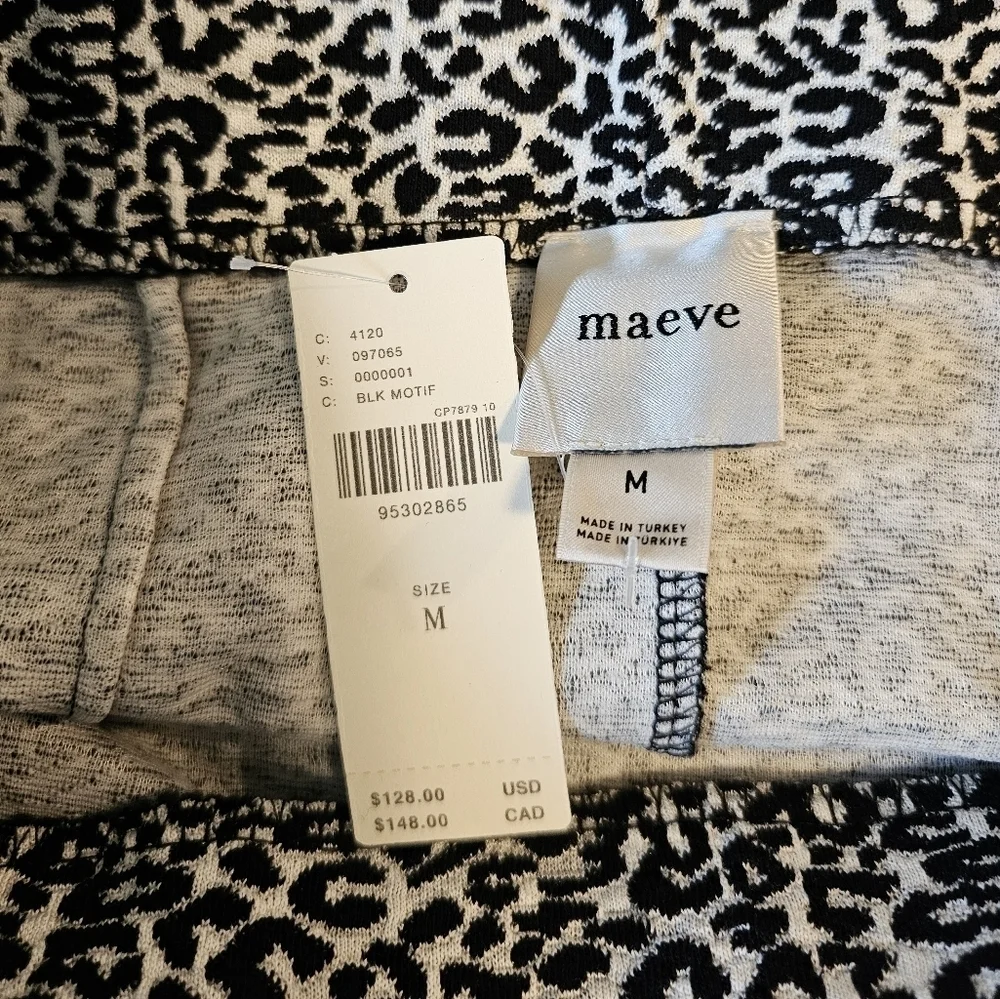 Maeve Anthropologie Knee-Length Pencil Skirt |  Black Pattern Animal Print